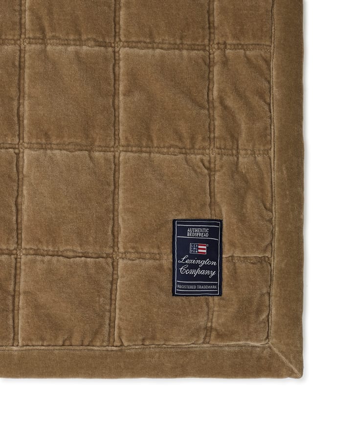 Cotton Velvet quilted överkast 160x240 cm, Walnut Lexington