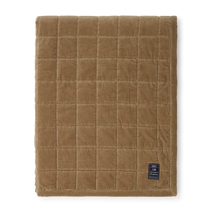 Cotton Velvet quilted överkast 240x260 cm - Walnut - Lexington