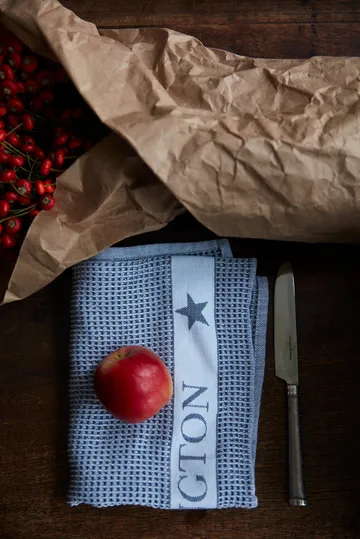 Cotton Waffle kökshandduk 45x70 cm - Dark gray-white - Lexington