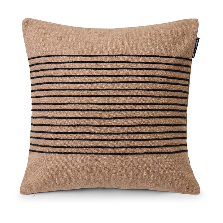 Deco Striped Cotton Canvas kuddfodral 50x50 cm, Beige-gray Lexington