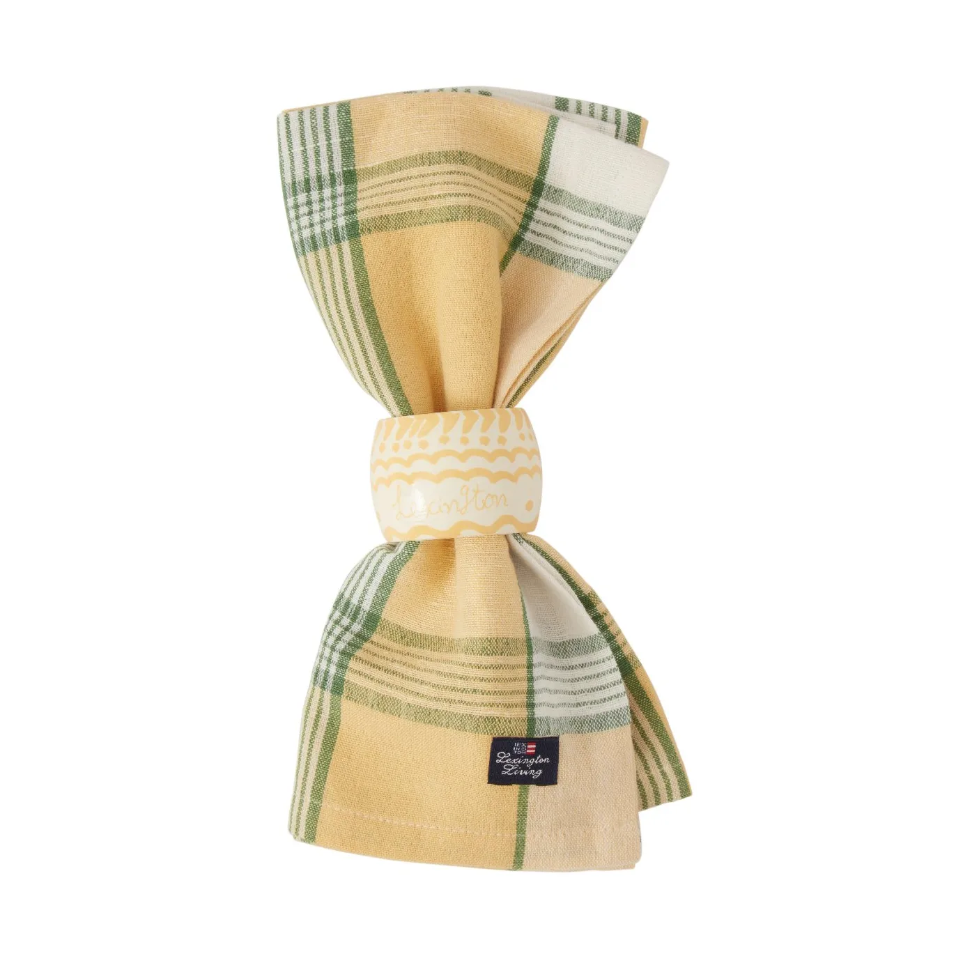 Easter Linen/Cotton tygservett 50x50 cm, Yellow-green Lexington