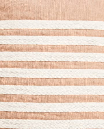 Emboidery Striped Linen/Cotton kuddfodral 50x50 cm - Beige-white - Lexington