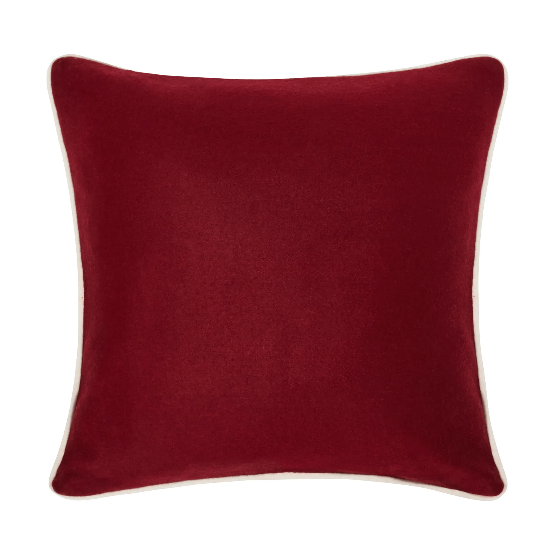 Flower Embroidered Wool Mix kuddfodral 50x50 cm, Red-Light beige Lexington