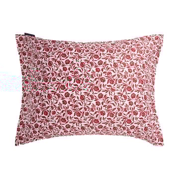 Flower printed cotton sateen örngott 50x60 cm - Vit-röd - Lexington