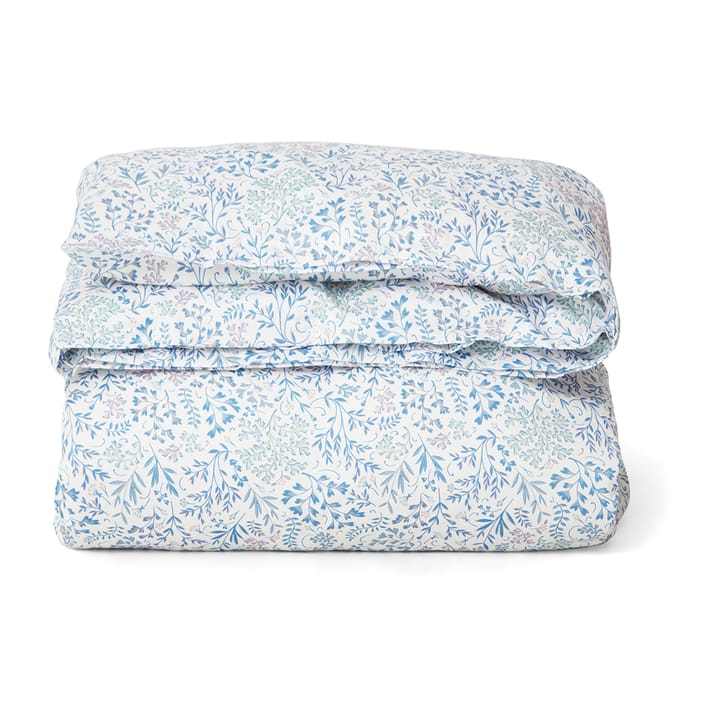 Flower Printed Cotton Sateen påslakan 150x210 cm - Blå - Lexington