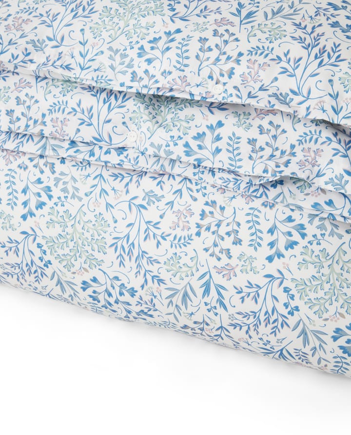 Flower Printed Cotton Sateen påslakan 150x210 cm, Blå Lexington