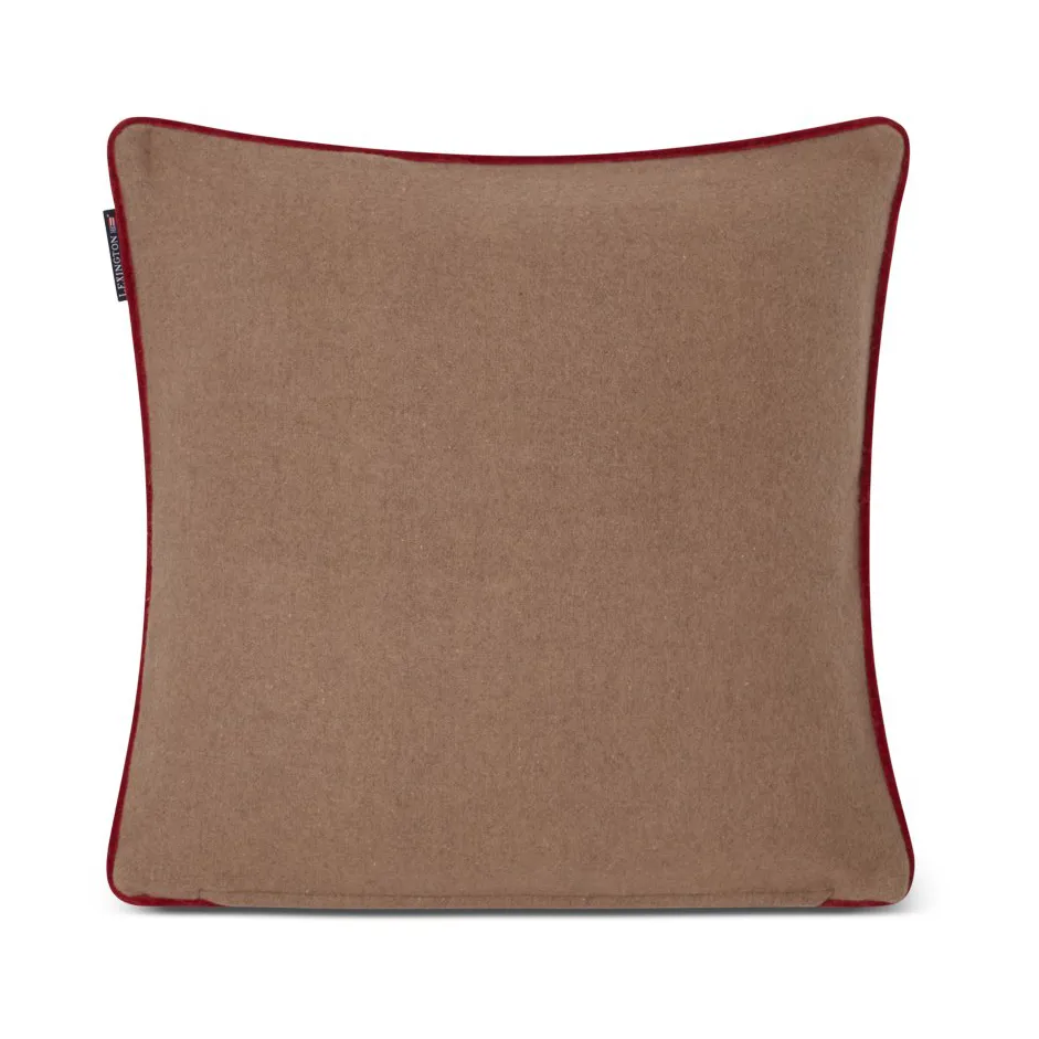 Fresh Snow Ski Lift Wool Mix kuddfodral 50x50 cm, Beige-white-red Lexington