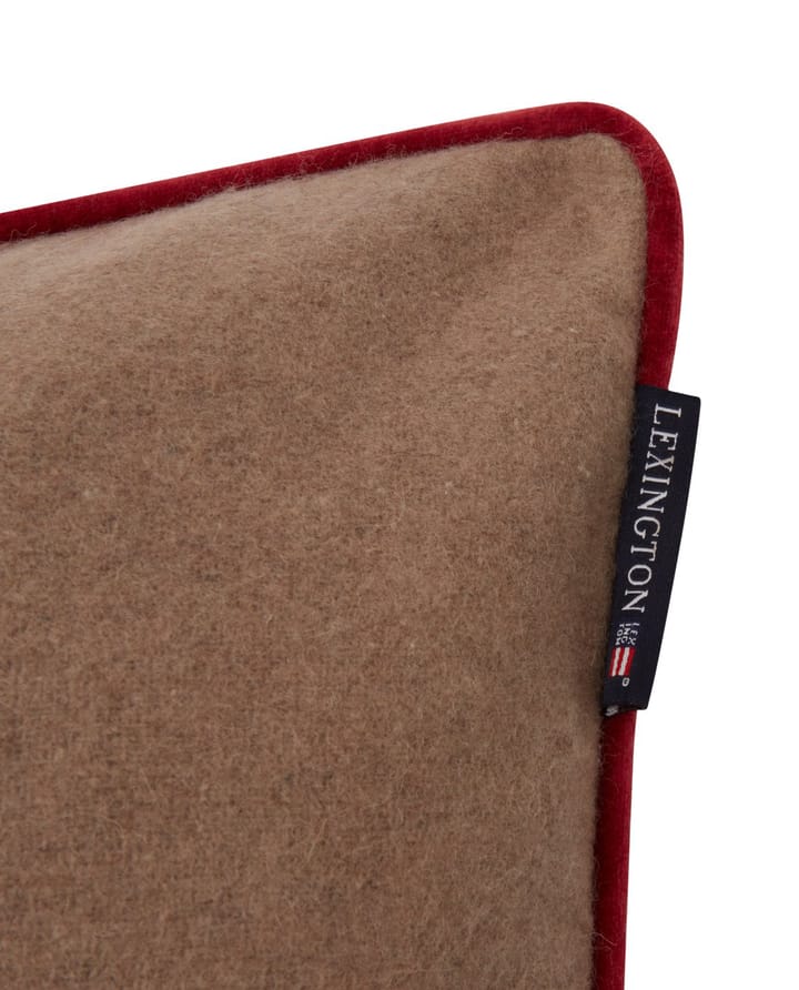 Fresh Snow Ski Lift Wool Mix kuddfodral 50x50 cm, Beige-white-red Lexington