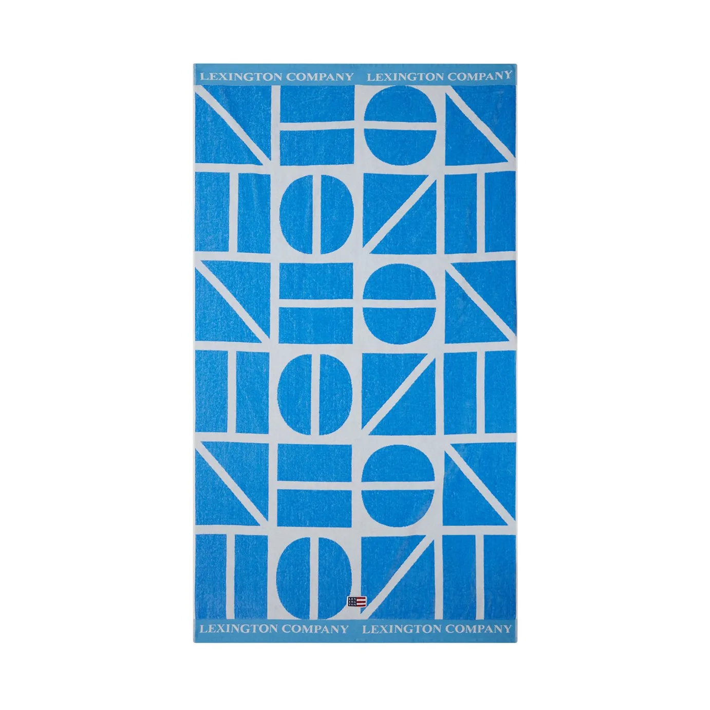 Graphic Cotton Velour badlakan 100x180 cm, Blue Lexington