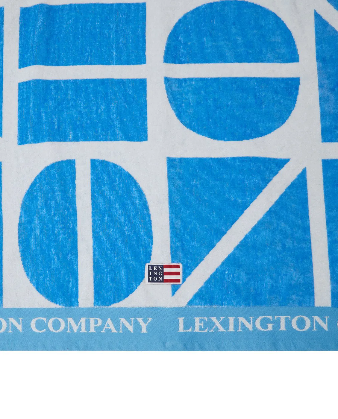 Graphic Cotton Velour badlakan 100x180 cm, Blue Lexington