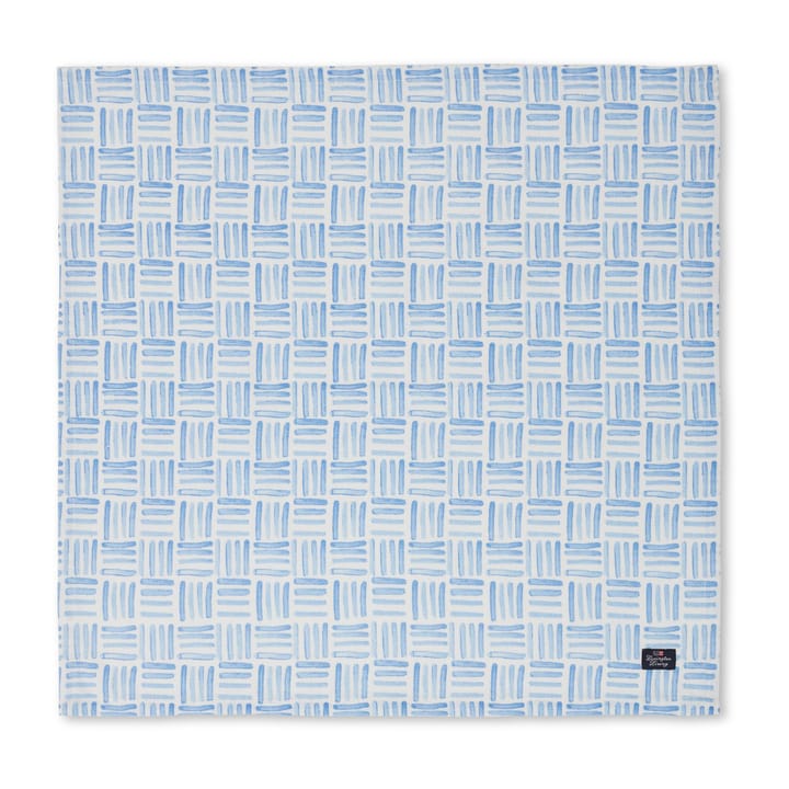Graphic Printed Cotton servett 50x50 cm, Blue-White Lexington
