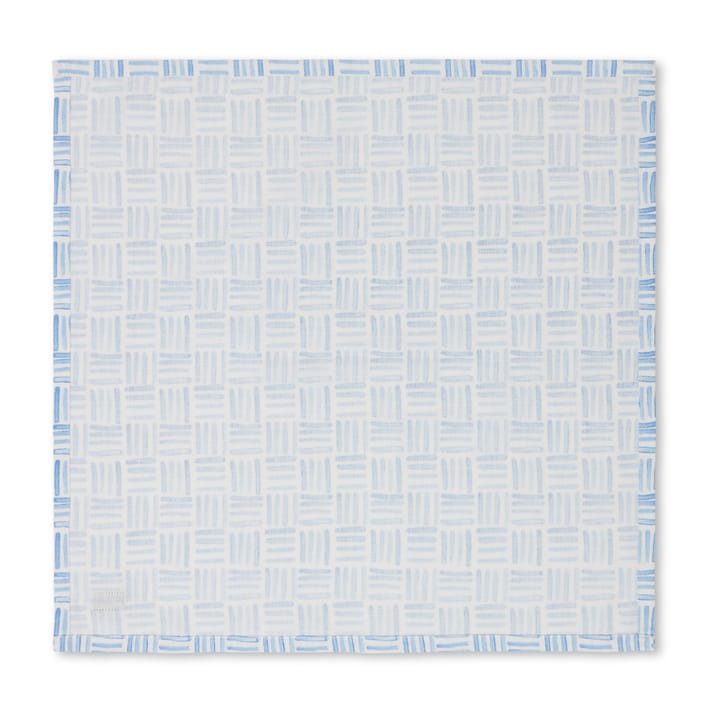 Graphic Printed Cotton servett 50x50 cm, Blue-White Lexington