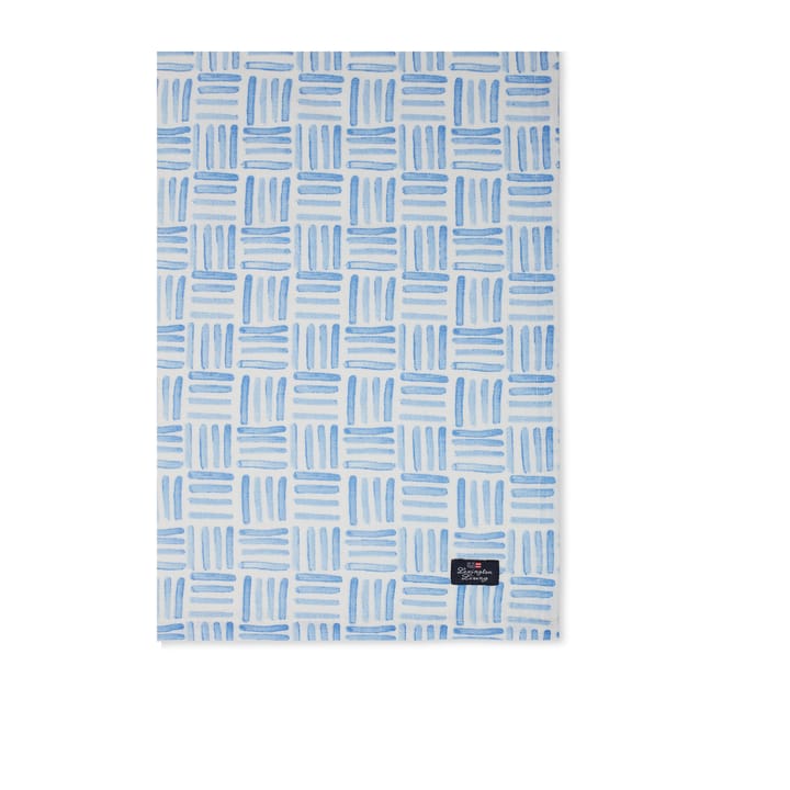 Graphic Printed Cotton servett 50x50 cm, Blue-White Lexington