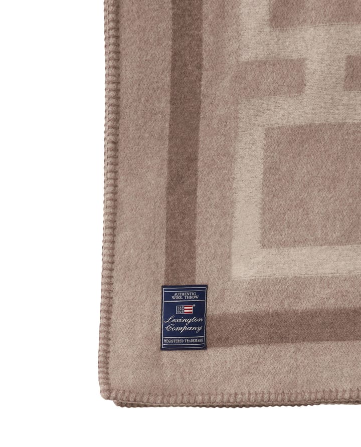 Graphic Recycled ullpläd 130x170 cm, Light beige Lexington