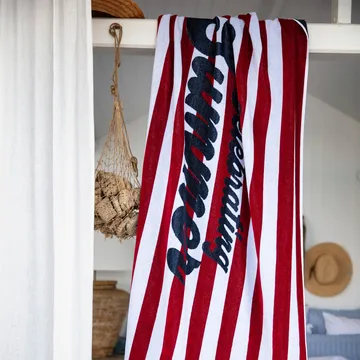 Graphic Velour badlakan 100x180 cm - Red-white - Lexington