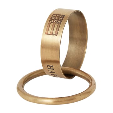 Happy Holidays Brass servettring Ø4 cm - Gold - Lexington