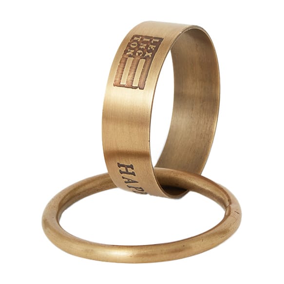 Happy Holidays Brass servettring Ø4 cm - Gold - Lexington