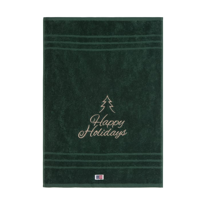 Happy Holidays Juniper ekologisk handduk 50x70 cm, Green-Light Beige Lexington
