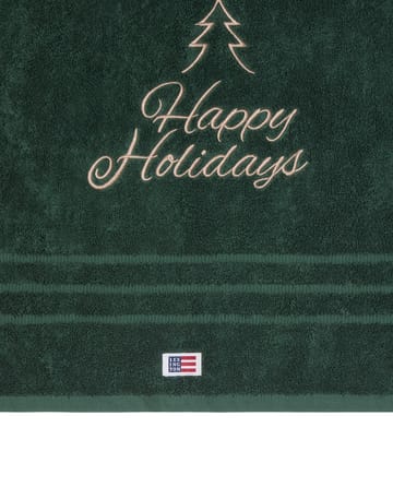 Happy Holidays Juniper ekologisk handduk 50x70 cm - Green-Light Beige - Lexington
