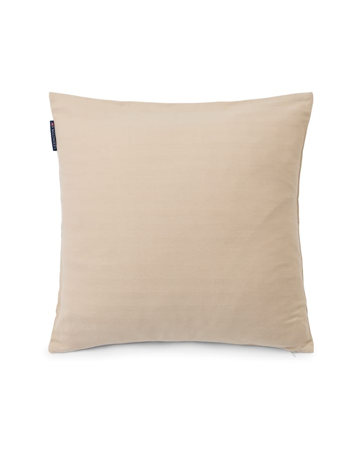 Herringbone Cotton Flanell kuddfodral 50x50 cm, Light beige Lexington