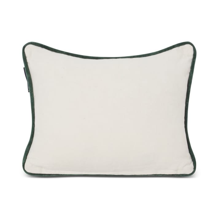 Holiday Car Organic Cotton Velvet kudde 30x40 cm, White-red multi Lexington