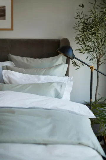 Hotel Cotton Sateen påslakan 150x210 cm - Sage green - Lexington