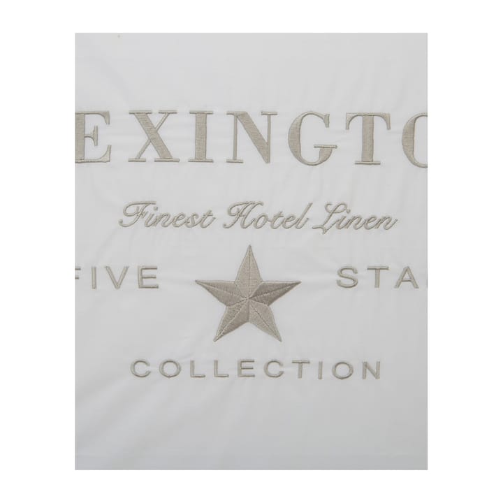 Hotel Embroidery örngott 50x60 cm - Vit-ljusbeige - Lexington
