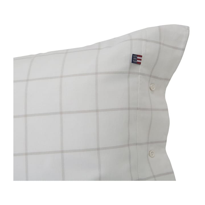 Hotel Light Flannel örngott 65x65 cm, Vit-ljusbeige Lexington