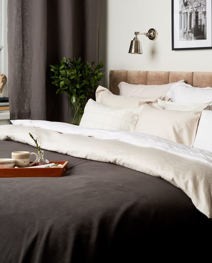 Hotel Percale örngott 50x60 cm, Vit-ljusbeige Lexington