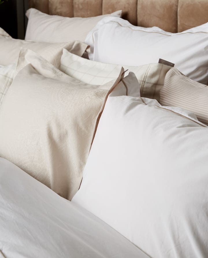 Hotel Percale örngott 65x65 cm, Vit-ljusbeige Lexington
