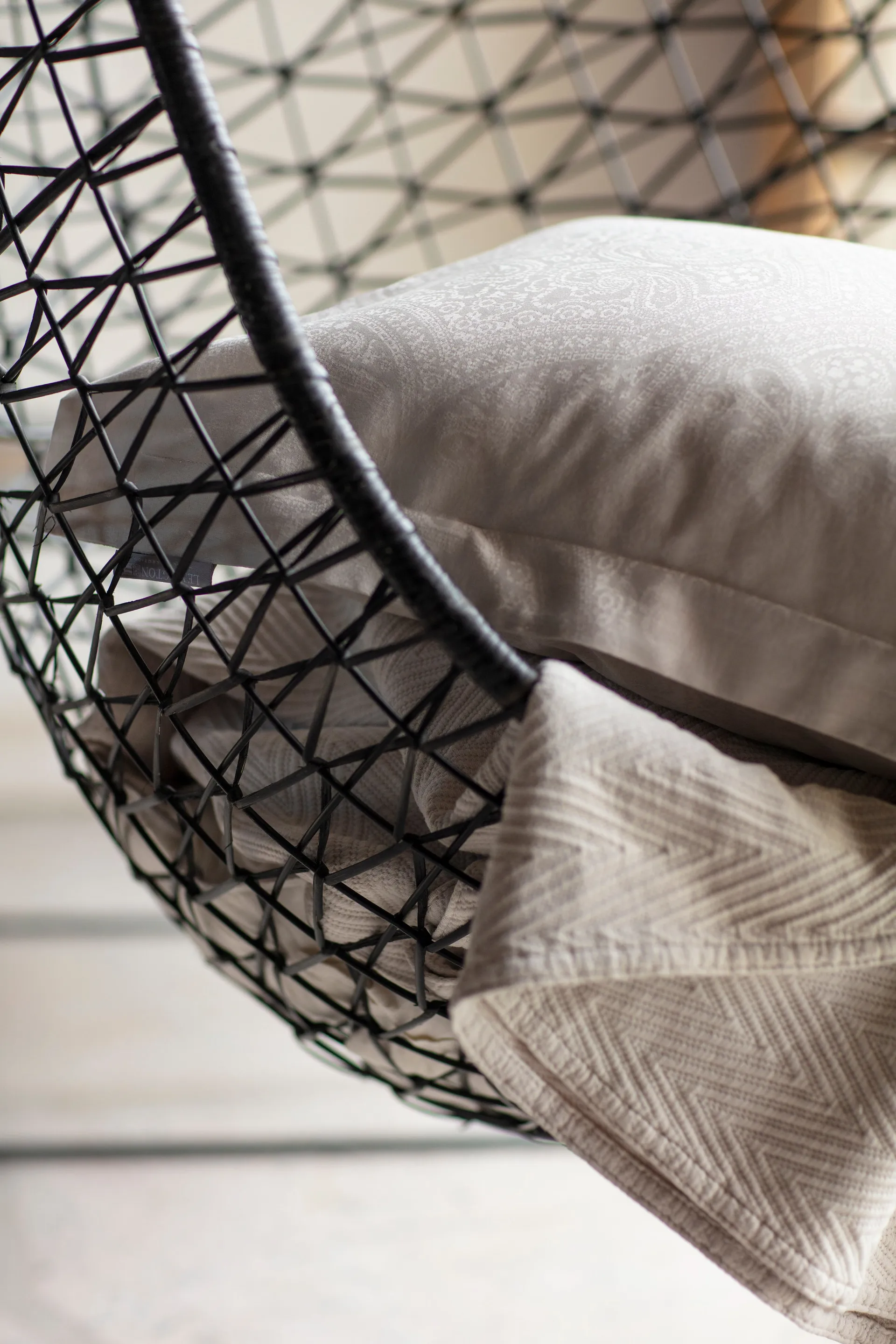 Hotel Sateen Jacquard örngott 65x65 cm, Ljusbeige Lexington