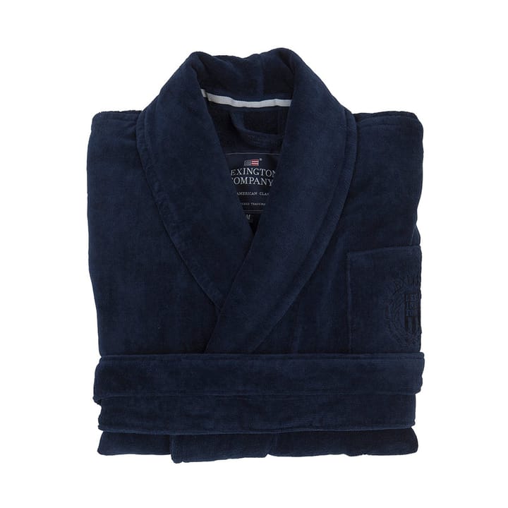 Hotel Velour morgonrock S - Dress Blue - Lexington