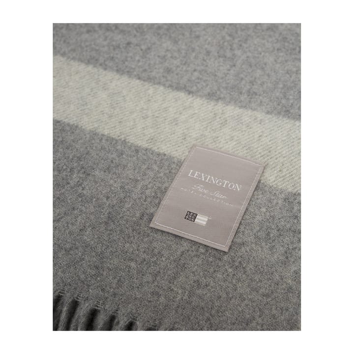 Hotel Wool ullpläd 130x170 cm, Grå-vit Lexington