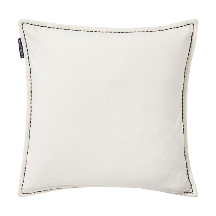 House ekologisk sammetsbomull kuddfodral 50x50 cm, White-multi Lexington