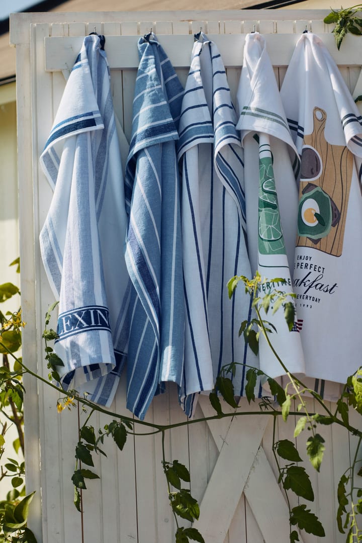 Ice Tea Organic Cotton Twill kökshandduk 50x70 cm, White Lexington