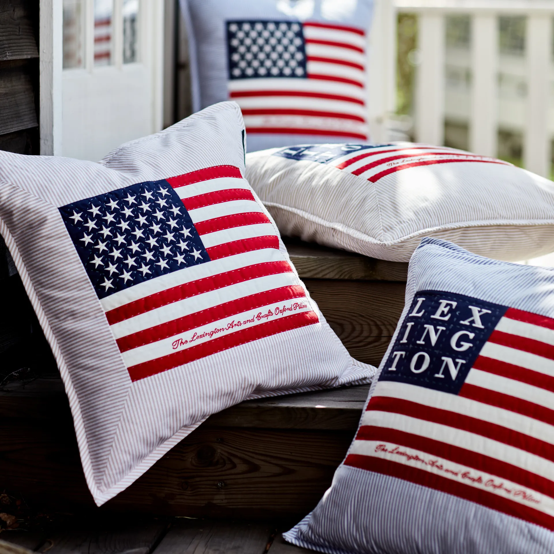 Icons Arts & Crafts kuddfodral 50x50 cm, Blue-white Lexington