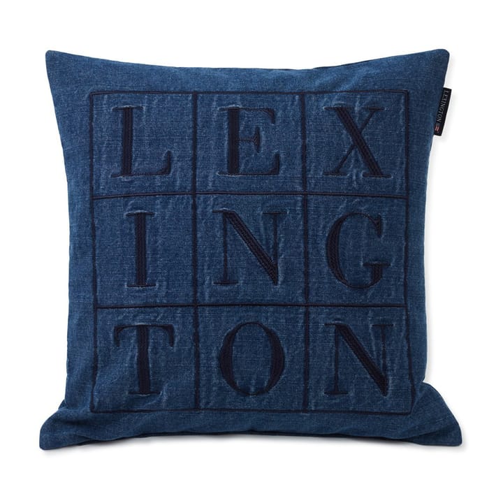 Icons Denim Logo kuddfodral 50x50 cm - Denim blue - Lexington