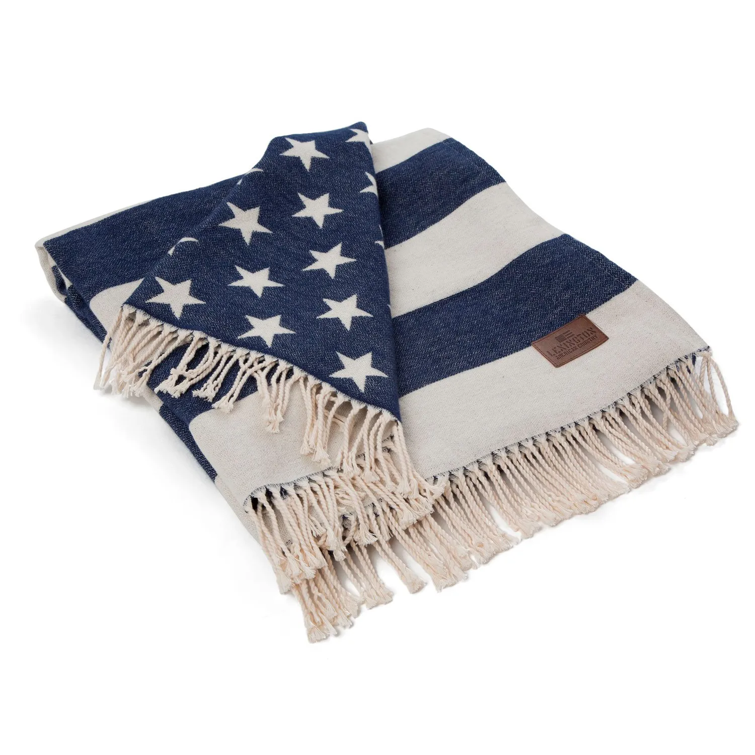 Icons Flag pläd 130x170 cm, White-navy Lexington