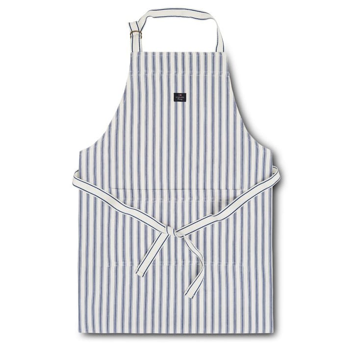 Icons Herringbone Striped förkläde - Blue-white - Lexington