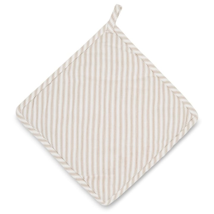Icons Herringbone Striped grytlapp - Beige-white - Lexington