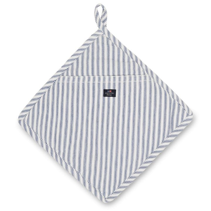 Icons Herringbone Striped grytlapp - Blue-white - Lexington