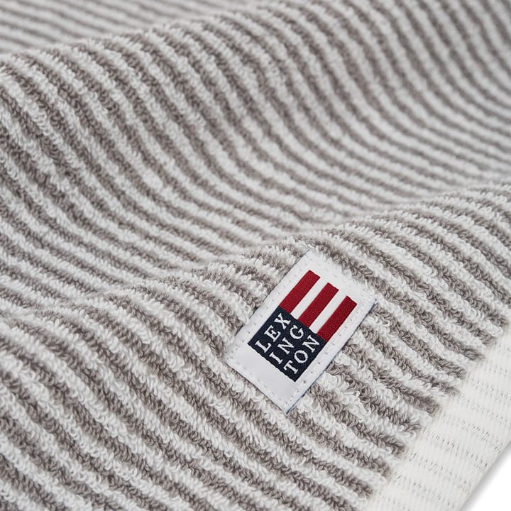 Icons Original Striped handduk 50x70 cm, White-gray Lexington