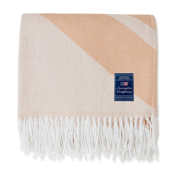 Icons Recycled Logo pläd 130x170 cm, Beige-white Lexington