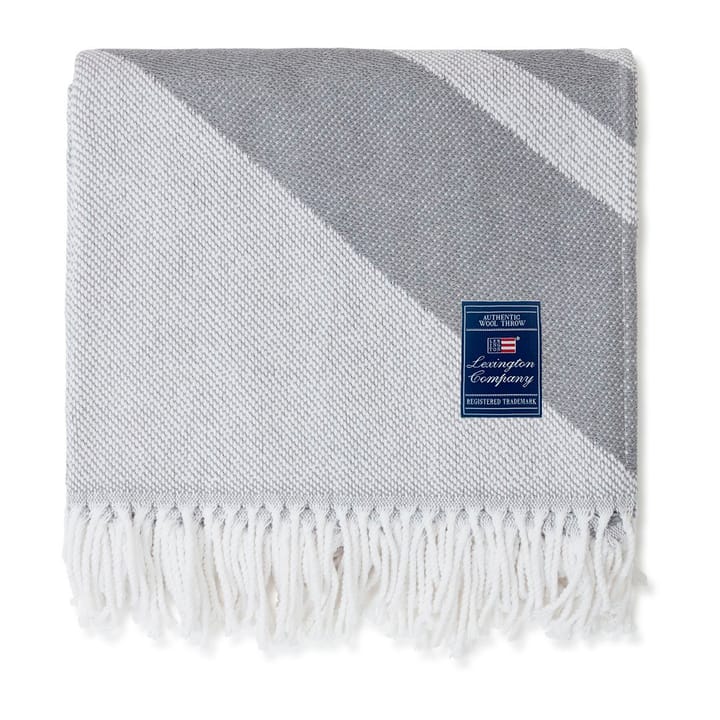Icons Recycled Logo pläd 130x170 cm - Gray-white - Lexington
