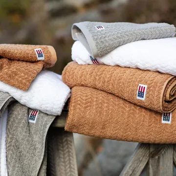 Icons Structured badhandduk 100x150 cm - White - Lexington