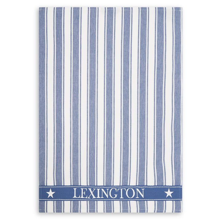 Icons Waffle Striped kökshandduk 50x70 cm - Blue-white - Lexington