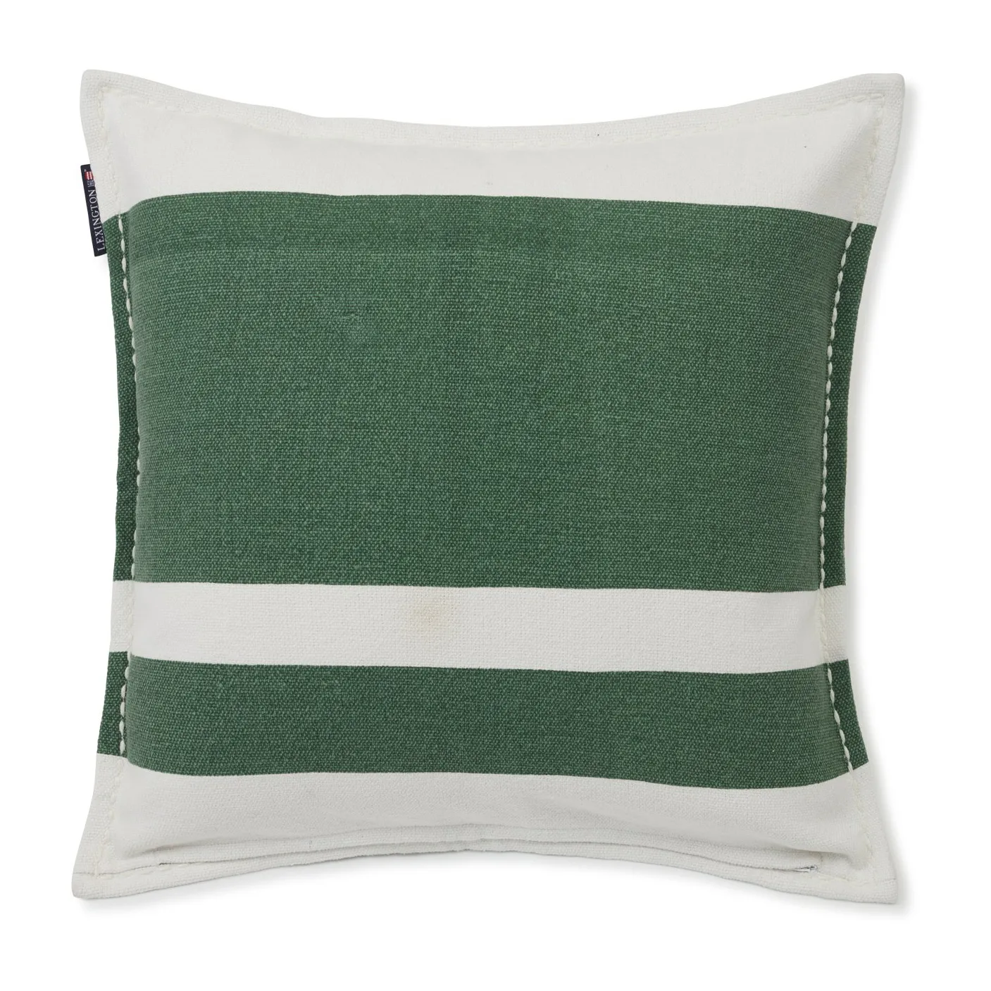 Irregula Striped Cotton kuddfodral 50x50 cm, Green-White Lexington