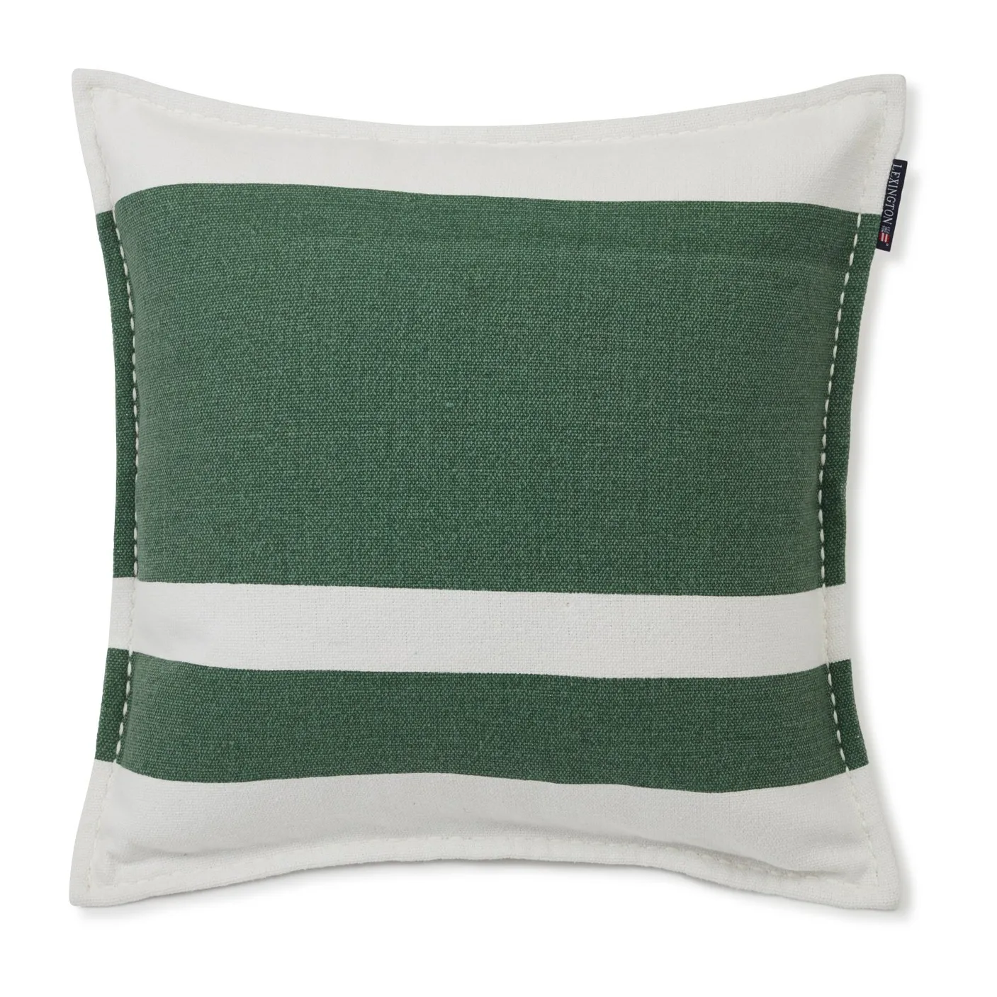 Irregula Striped Cotton kuddfodral 50x50 cm, Green-White Lexington