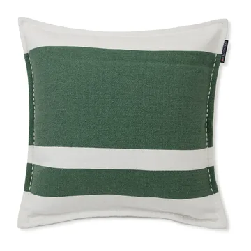Irregula Striped Cotton kuddfodral 50x50 cm - Green-White - Lexington