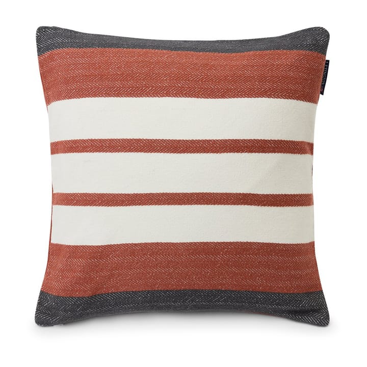 Irregular Striped Cotton kuddfodral 50x50 cm, Copper-gray Lexington
